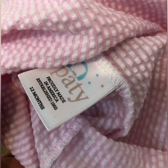 Seersucker dresses Sisters Twins 12 months pink green matching dresses - Picture 4 of 6